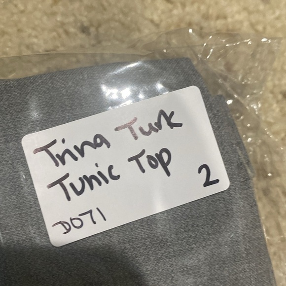 EUC Trina Turk Jaya Tunic Mock Neck Sleeveless Top in Gray Sz 2 - Picture 9 of 9